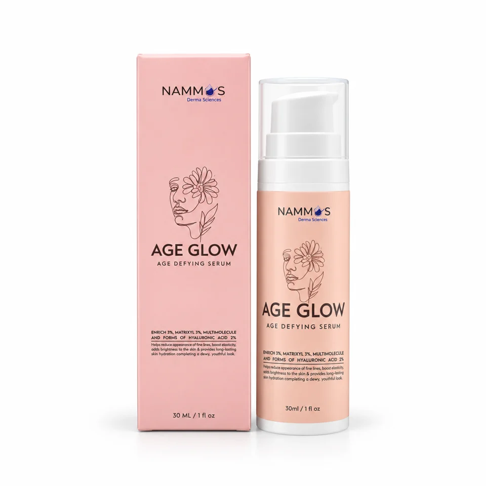 Age Glow Serum product and packaging