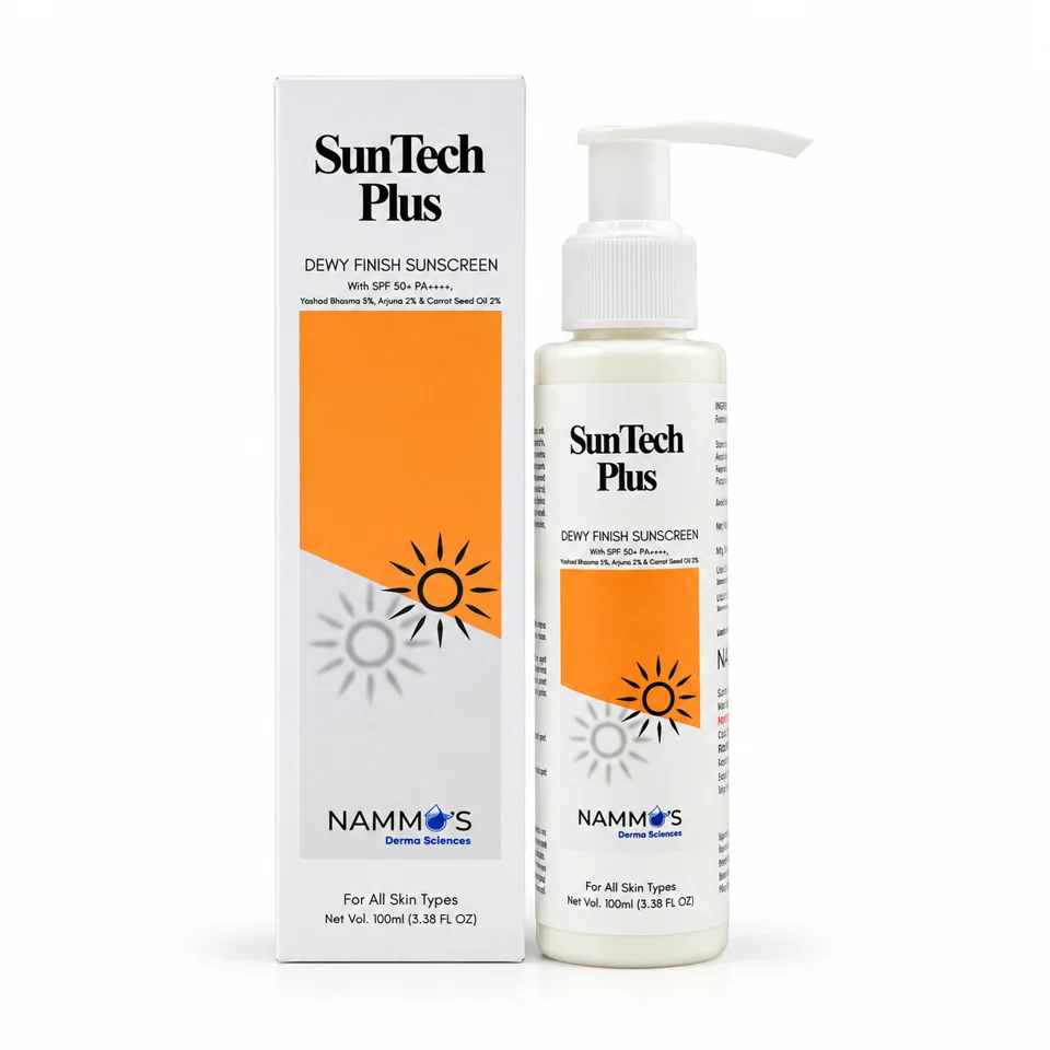 Suntech Plus Sunscreen Lotion Dewy Finish Spf 50 Pa++++ product and packaging